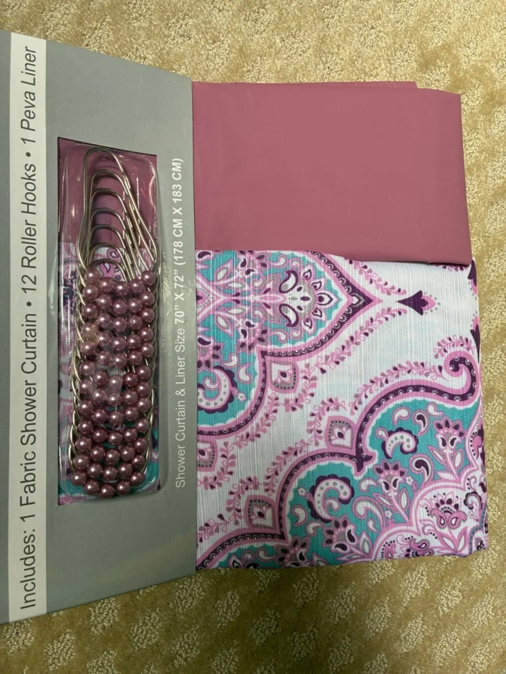Purple Pastels shower curtain set